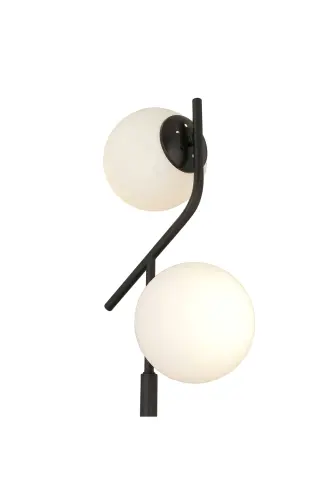 Velar Black and White Glass Modern Design Metal Floor Lamp - 8