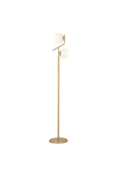 Velar Vintage White Glass Modern Design Metal Floor Lamp - 12