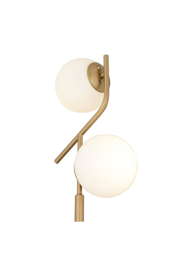 Velar Vintage White Glass Modern Design Metal Floor Lamp - 8