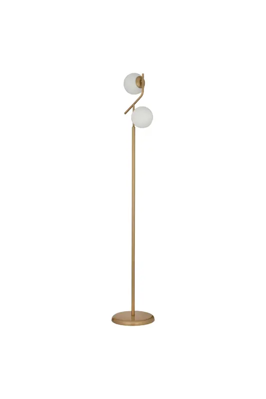 Velar Vintage White Glass Modern Design Metal Floor Lamp - 3