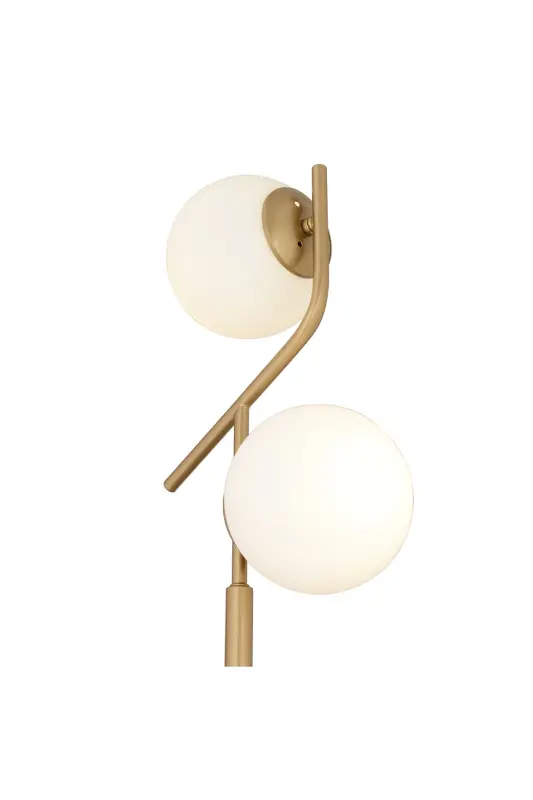 Velar Vintage White Glass Modern Design Metal Floor Lamp - 4