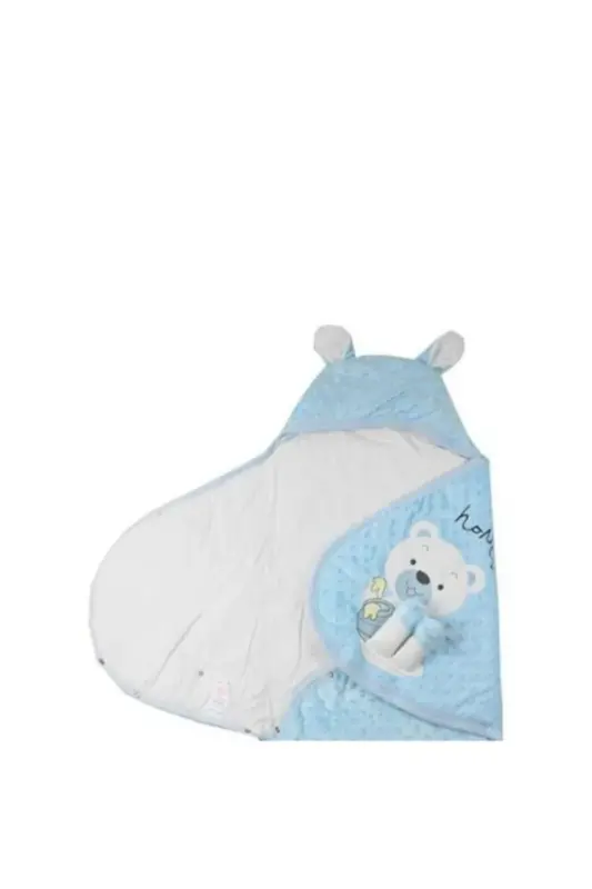 Velbua Baby Swaddle Blanket Blue-BLUE - 4