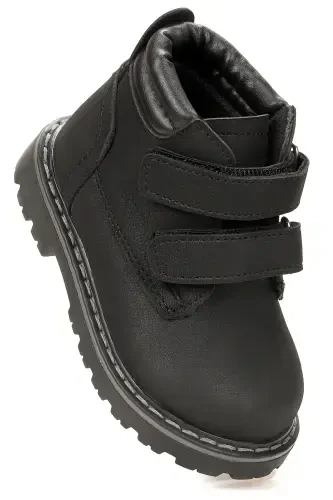 Velcro Baby Boy Boot Shoes Arz 1118-Black - 1