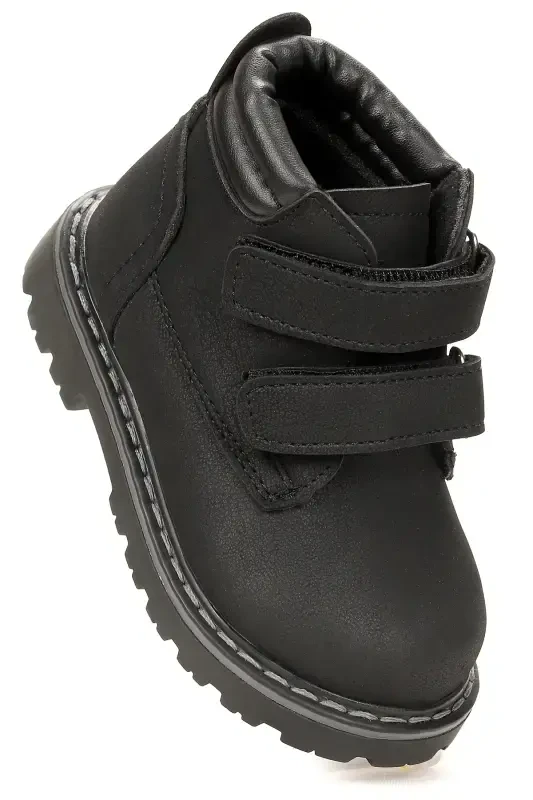 Velcro Baby Boy Boot Shoes Arz 1118-Black - 1