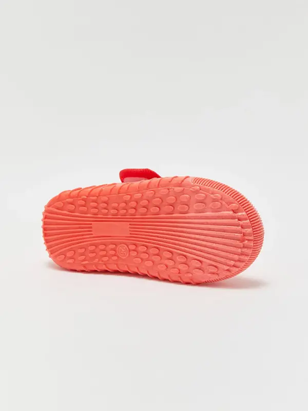 Velcro Velvet Baby Girl Slippers-Pink - 5