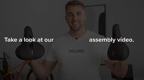 VELMIA Bicycle Saddle - Comfortable Saddle for Men and Women - 3 Zone Concept - Waterproof Bicycle Seat with Ergonomic Design - 6
