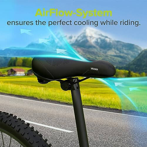 VELMIA Bike Seat Designed in Germany, Made of Comfy Memory Foam | Bicycle Seat for Men and Women, Waterproof Bike Saddle with Smart Zone-Concept | Exercise Bike Seat, Seat for BMX, MTB & Road - 4