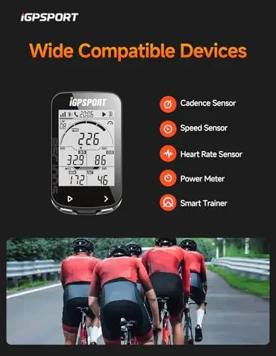 Велокомпьютер iGPSPORT BSC100S Беспроводной, 2,6-дюймовый ЖК-дисплей, перезаряжаемый водонепроницаемый GPS-велокомпьютер - 7
