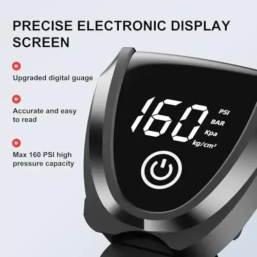 Velosiped nasosi, 25 dyuym balandlikdagi to'liq o'lchamli velosiped nasosi, 160 PSI yuqori bosimli, Presta va Schrader klapanli velosiped shinalari nasosi, velosiped shinalari, to'plar va suzish halqasi uchun velosiped havo nasosi, Psi o'lchagichli velosiped nasoslari… - 6