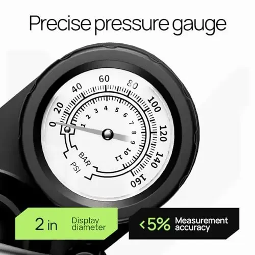 Velosiped nasosi, velosiped shinalari uchun ilg'or nasos, Presta va Schrader klapanli qo'l nasosi, qo'l nasosi, yo'l va tog' velosipedlari, bolalar aravachalari, to'plar uchun mos - 2