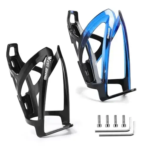 Velosiped suv idishi qafasi, bardoshli o'ta engil plastik suv ichimlik ushlagichi tokchasi, velosiped uchun engil vaznli PC suv idishi ushlagichi, MTB, shosse velosiped, tog' velosipedlari uchun velosiped idish ushlagichi qafaslari (C) - WEST BIKING