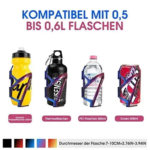 Velosiped suv idishi qafasi, bardoshli ultra yengil plastik suv ichimlik ushlagichi, velosiped uchun engil vaznli PC suv idishi ushlagichi, MTB, yo'l velosipedlari, tog' velosipedlari uchun velosiped idish ushlagichi qafaslari - 5