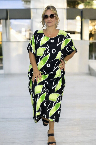 VELOSIPED YOQA PASTKI QO'L YENGIL KESIM EKSTRA KATTA O'LCHAMLI PAXTA VISKOS YAZGI KO'YLAK - 13
