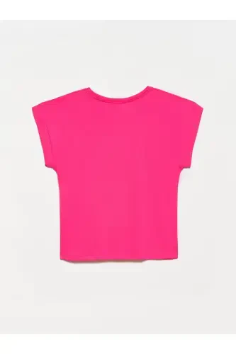 Velosiped yoqali futbolka-fuchsia-fuchsia - DILVIN (1)