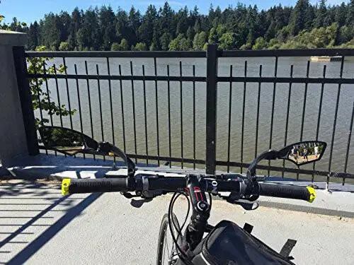Велосипедное зеркало Hafny New Handlebar, HD ударопрочное, безопасное зеркало из кристально чистого стекла, регулируемое поворотное велосипедное зеркало, зеркало заднего вида для велосипеда, HF-MR095 - 3