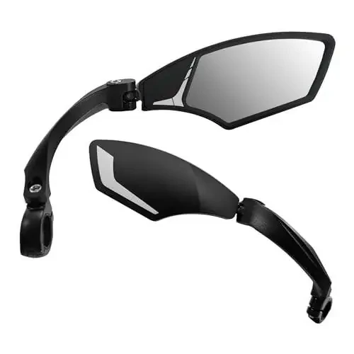 Велосипедное зеркало Hafny New Handlebar, HD ударопрочное, безопасное зеркало из кристально чистого стекла, регулируемое поворотное велосипедное зеркало, зеркало заднего вида для велосипеда, HF-MR095 - 7