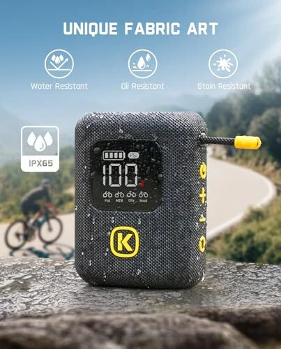 Велосипедный насос Fanttik X8 Ace 150PSI Быстрый портативный насос для шин, Беспроводной перезаряжаемый электрический велосипедный насос, Автоматическая остановка, с клапанами Presta и Schrader для Fat, Mountain Bike, City Bike, Road Bike - 3