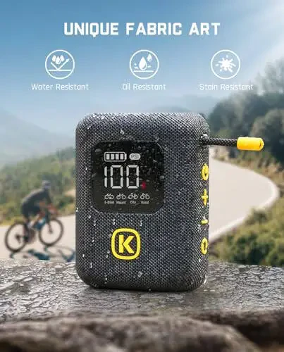 Велосипедный насос Fanttik X8 Ace 150PSI Быстрый портативный насос для шин, Беспроводной перезаряжаемый электрический велосипедный насос, Автоматическая остановка, с клапанами Presta и Schrader для Fat, Mountain Bike, City Bike, Road Bike - 7