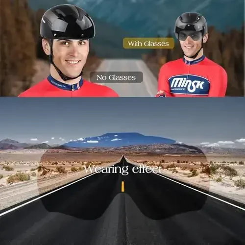 Велосипедный шлем Shinmax для мужчин и женщин, велосипедный шлем с отстегивающимися магнитными очками, регулируемый для взрослых дорожных и горных велосипедов (BC-001) - 5