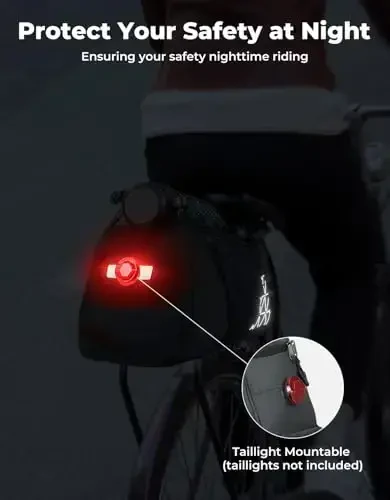 Велосумка KEMIMOTO для заднего багажника, велосипедный багажник, водонепроницаемая велосипедная сумка, сумка для седла для универсальных дорожных горных велосипедов, сумка объемом 8 л для покупок продуктов, велосипедного транспорта, серая - 4