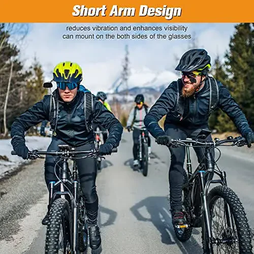 Велозеркало Saillong для очков 360 градусов, регулируемое, легкое, для велосипеда, велосипедного шлема, заднего вида, идеальные велосипедные аксессуары (1 шт.) - 5