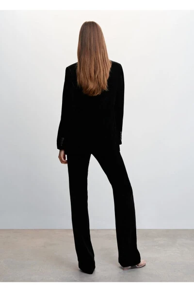 Velvet Fabric Trousers - 4