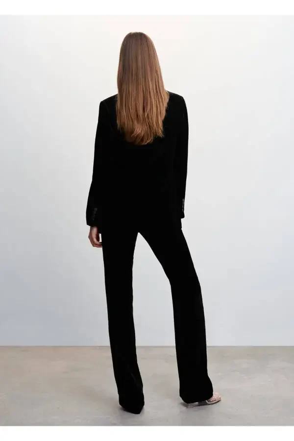Velvet Fabric Trousers - 4