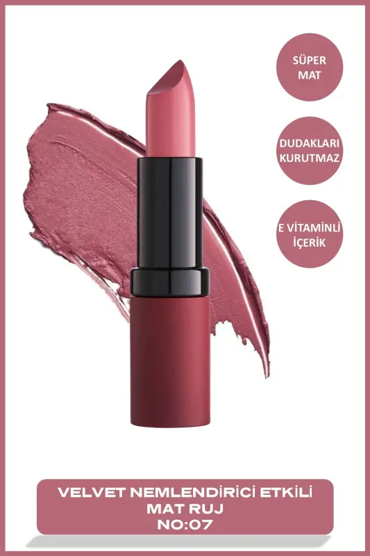 Velvet Matte Lipstick 07 Velvet Mat Ruj 4,2 g-R - GOLDEN ROSE