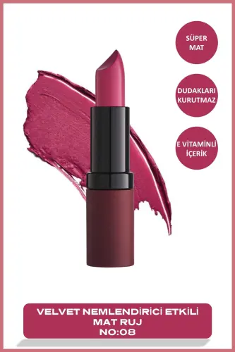 Velvet Matte Lipstick 08 Velvet Matte Lipstick 4.2 g-R 