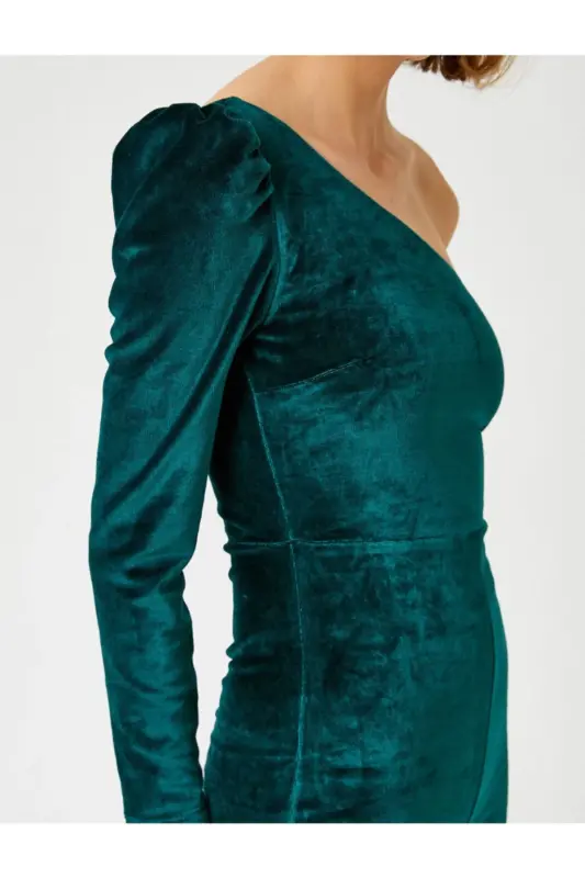 Velvet One Shoulder Jumpsuit - 5