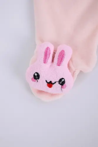 Velvet Plush Baby Boy Girl Trousers Rabbit - Pink - BABYHOLA (1)