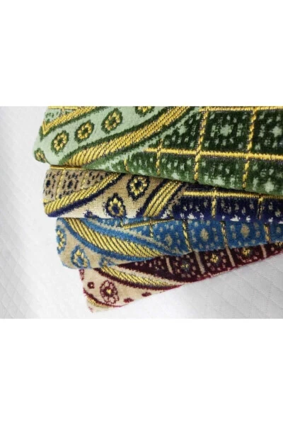 Velvet Prayer Rug 10 Pieces Mixed Color - DOĞRU