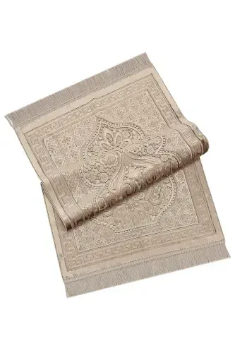 Velvet Prayer Rug Pearl - Brown-Brown - IHVAN ONLINE (1)