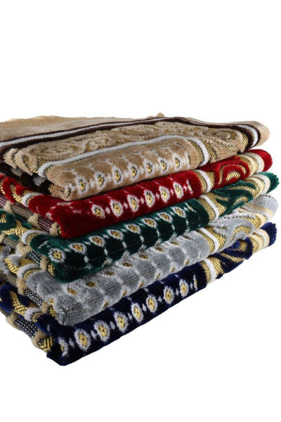 Velvet Prayer Rug Set 400 gr 5 Pieces Colored - 2