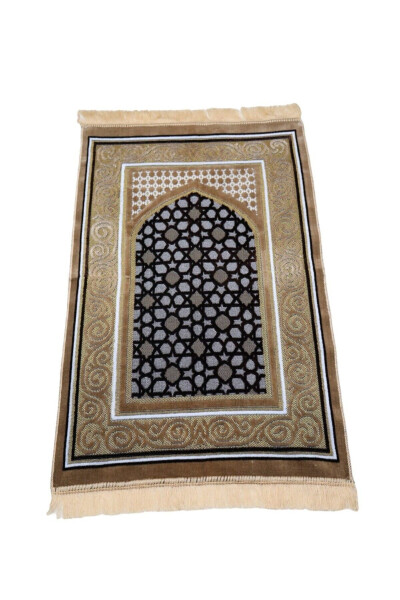 Velvet Prayer Rug Set 400 gr 5 Pieces Colored - 3