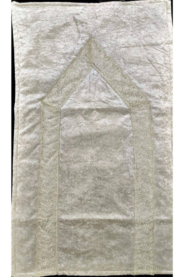 Velvet Single Prayer Rug French Lace Cappuccino - 3