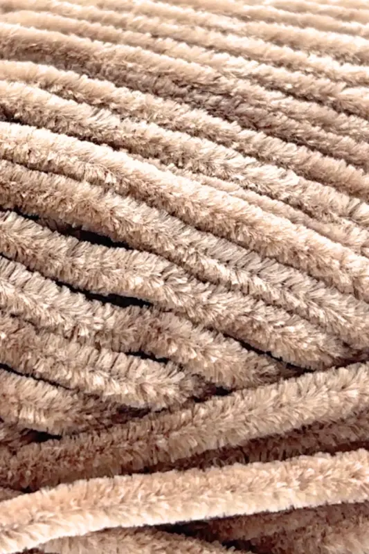 Velvet Slim El Örgü Ipi Amigurumi Ipi Hırka, Yelek, Atkı Ipi Bebek Battaniye Ipi Kadife Ip Vizon - Vizon - 4