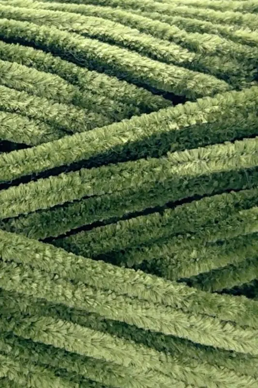 Velvet Slim El Örgü Ipi Battaniye Ipi Kazak Ipi Bebek Battaniye Ipi Kadife Ip Amigurumi Ip Haki-Haki - 2