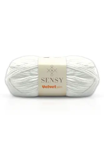 Velvet Slim El Örgü Ipi Battaniye Ipi Kazak Ipi Bebek Battaniye Ipi Kadife Ip Amigurumi Ip Beyaz-Beyaz 