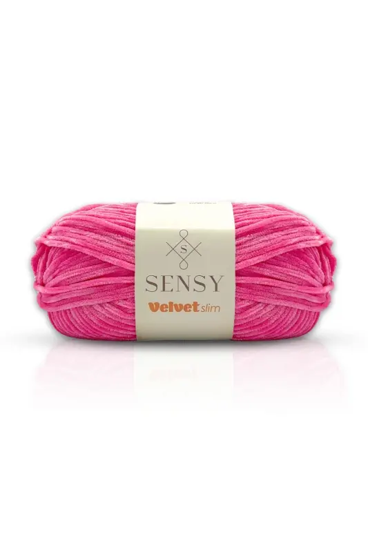 Velvet Slim Hand Knitting Yarn Blanket Yarn Sweater Yarn Baby Blanket Yarn Velvet Yarn Amigurumi Yarn Pink-Pink - 1
