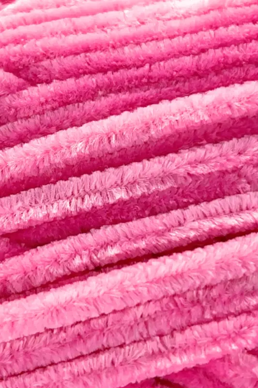 Velvet Slim Hand Knitting Yarn Blanket Yarn Sweater Yarn Baby Blanket Yarn Velvet Yarn Amigurumi Yarn Pink-Pink - 2