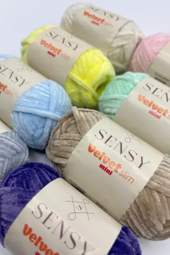 Velvet Slim Mini Package Knitting Yarn Velvet Yarn A - 5