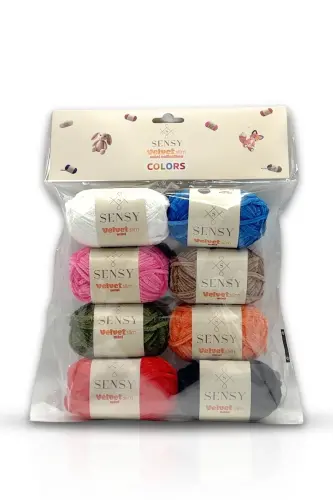 Velvet Slim Mini Paket Örgü İpi Kadife İp Amigurumi - SENSY (1)