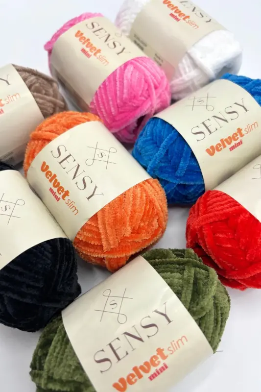 Velvet Slim Mini Paket Örgü İpi Kadife İp Amigurumi - 5
