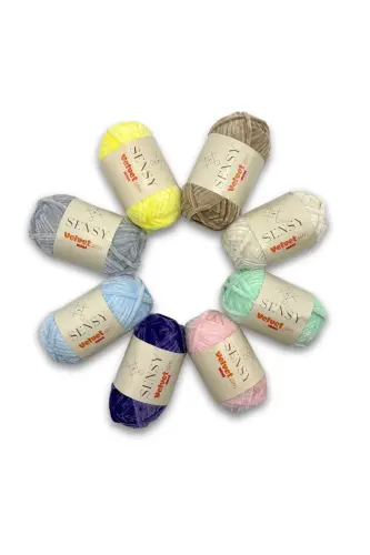 Velvet Slim Mini Paket Örgü İpliği Kadife İpliği A - SENSY (1)