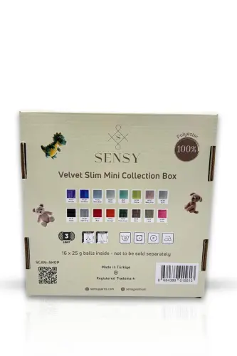 Velvet Slim Mini Quti O'rg'u Ipligi Kadife Ip Amigur - 6