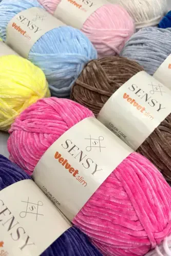 Velvet Slim Qo'lda To'qilgan Ip Amigurumi Ipi Kardigan, Jilet - 5