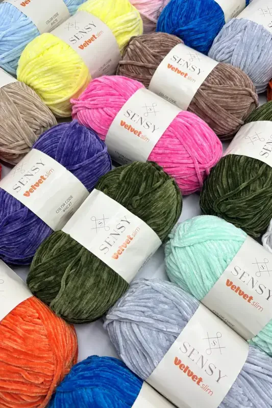 Velvet Slim Qo'lda To'qilgan Ip Amigurumi Ipi Kardigan, Jilet - 8