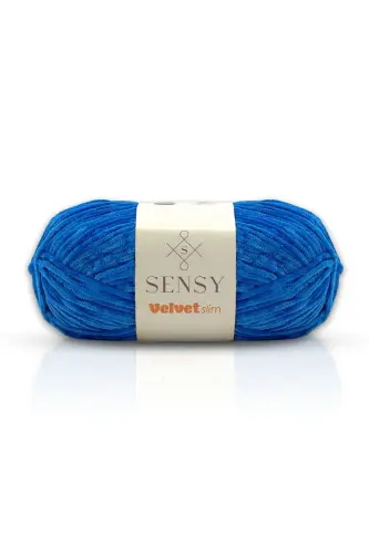 Velvet Slim Qo'lda To'qish Ip, Ko'rpa Ipi, Jemper Ipi, Chaqaloq Ko'rpa Ipi, Baxmal Ip, Amigurumi Ip - Saks Moviy 