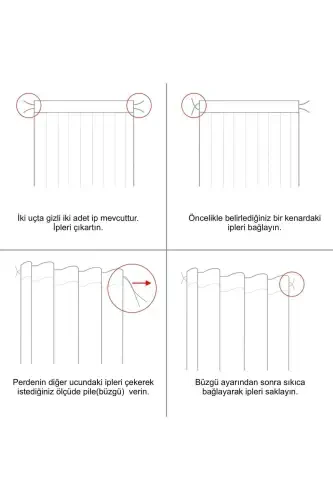 Velvet Textured Extrafor Pleated Empire Red High Quality Curtain Single Panel-Empire Red - 5